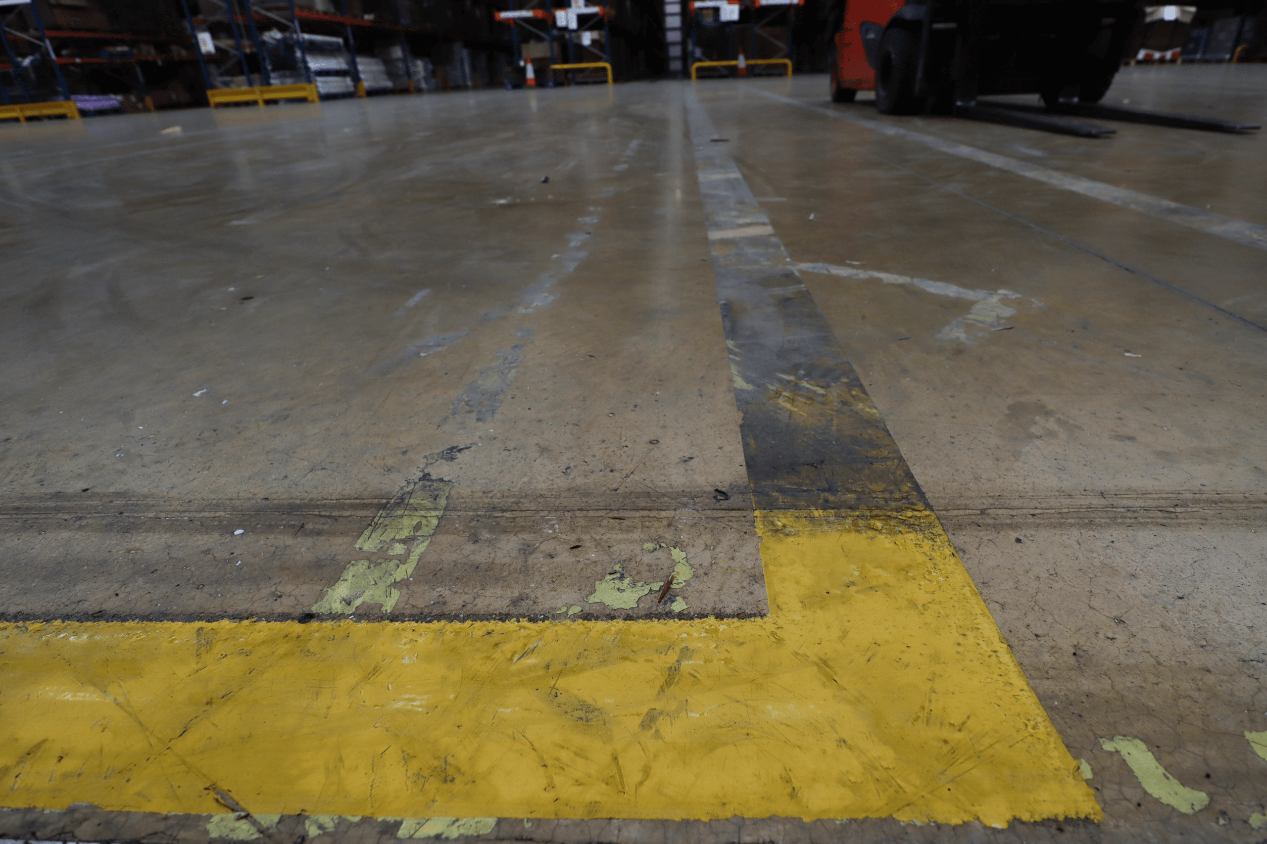 Line Restoration – Cleaning in progress