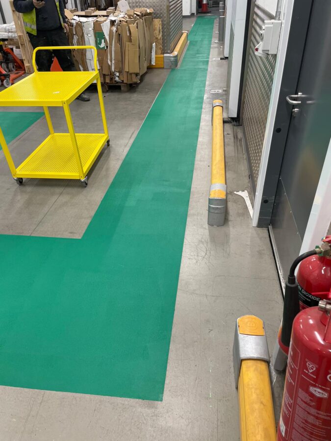 warehouse walkway painting