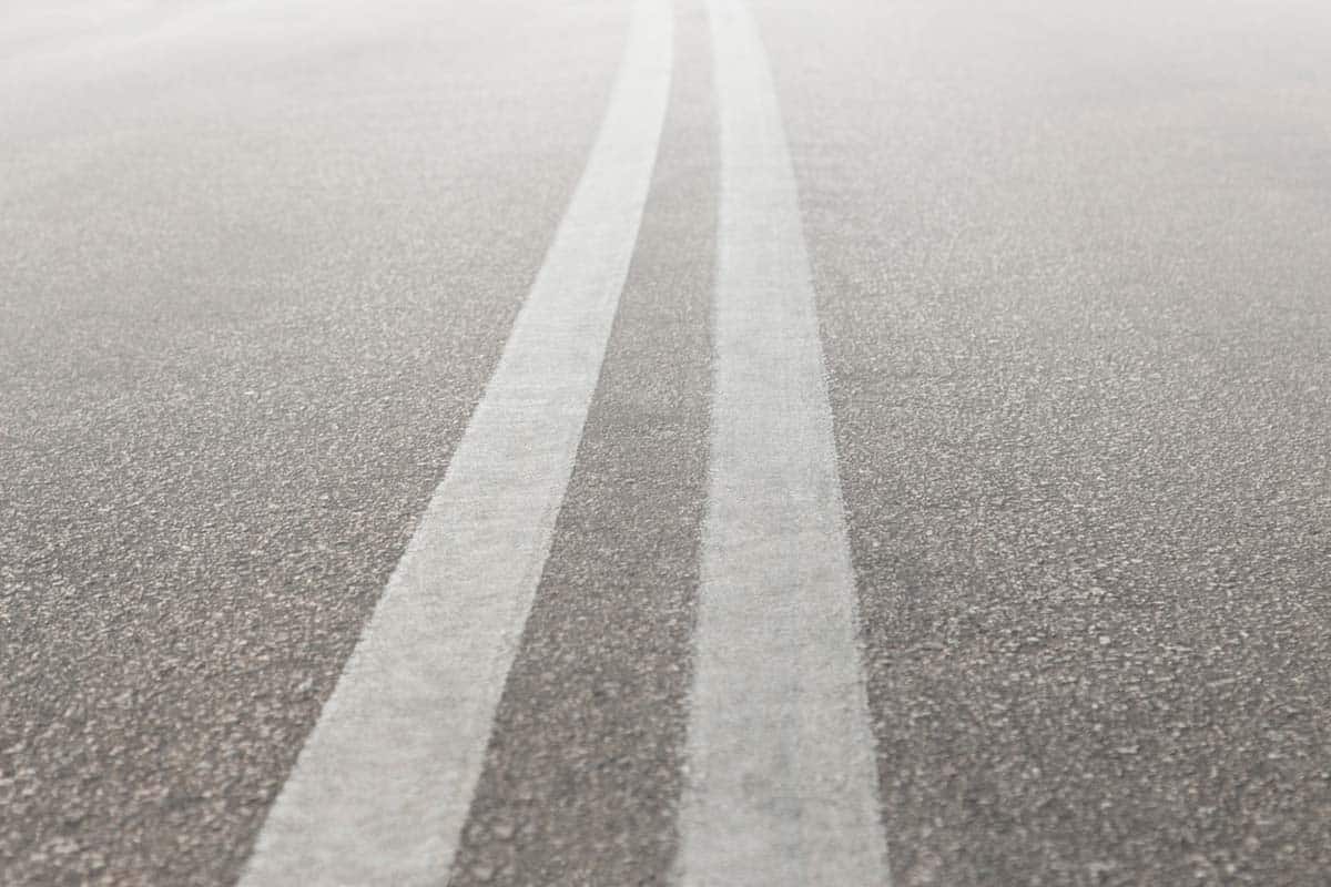 Double White Road Marking
