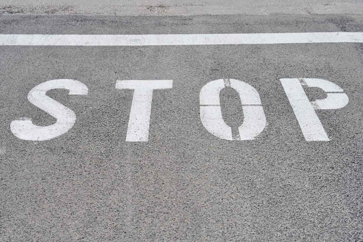 Stop Road Marking
