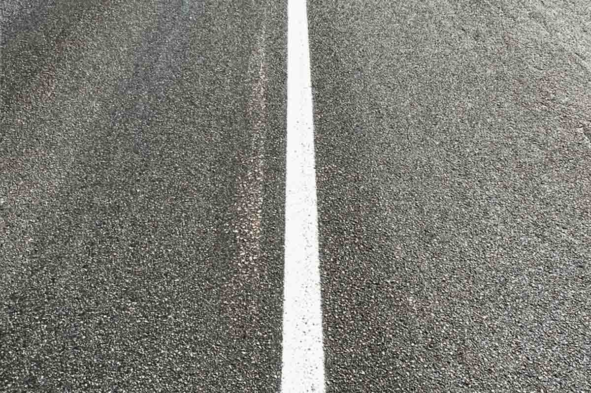 White Road Marking